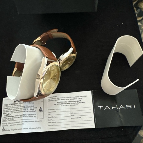 TAHARI Watches- Men's & Women's Brand New, His & Hers Watches.  LEATHER LIKE BAN - Picture 7 of 9